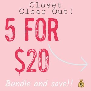 5 for $20 on all kids items!!